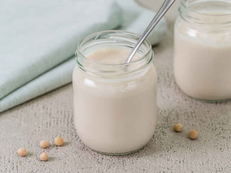 PlantBased Yogurt With Pea Protein Food and Nutrition Concept Sheet