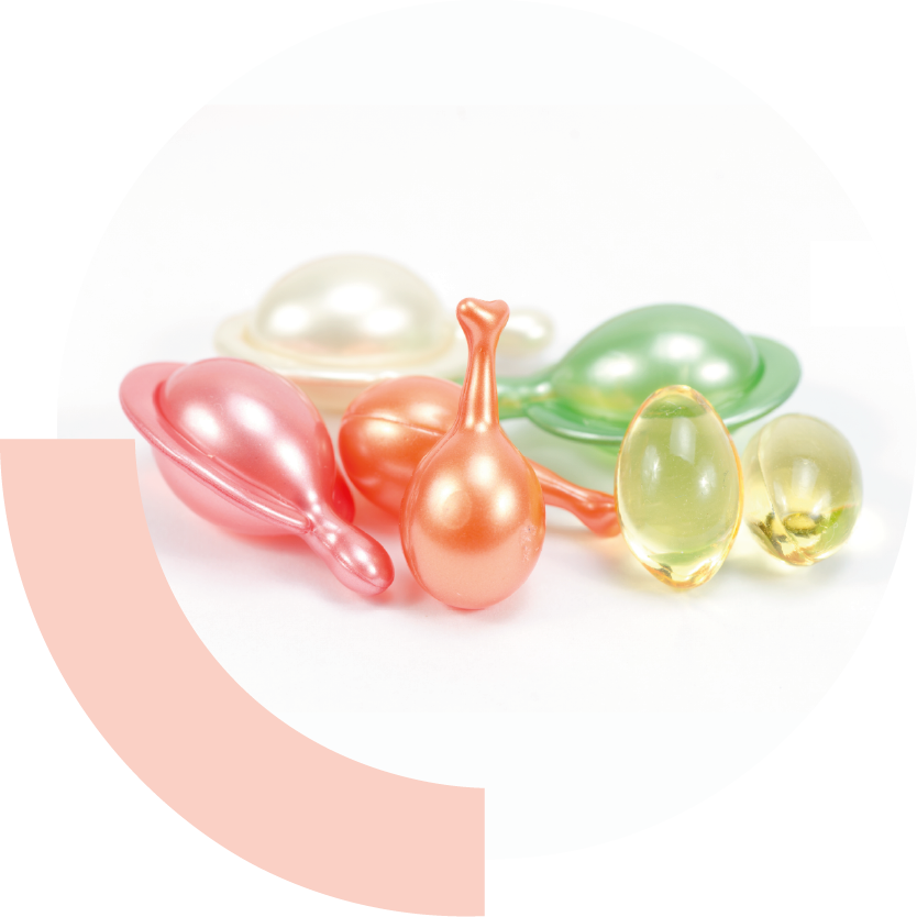 Capsules with different colors