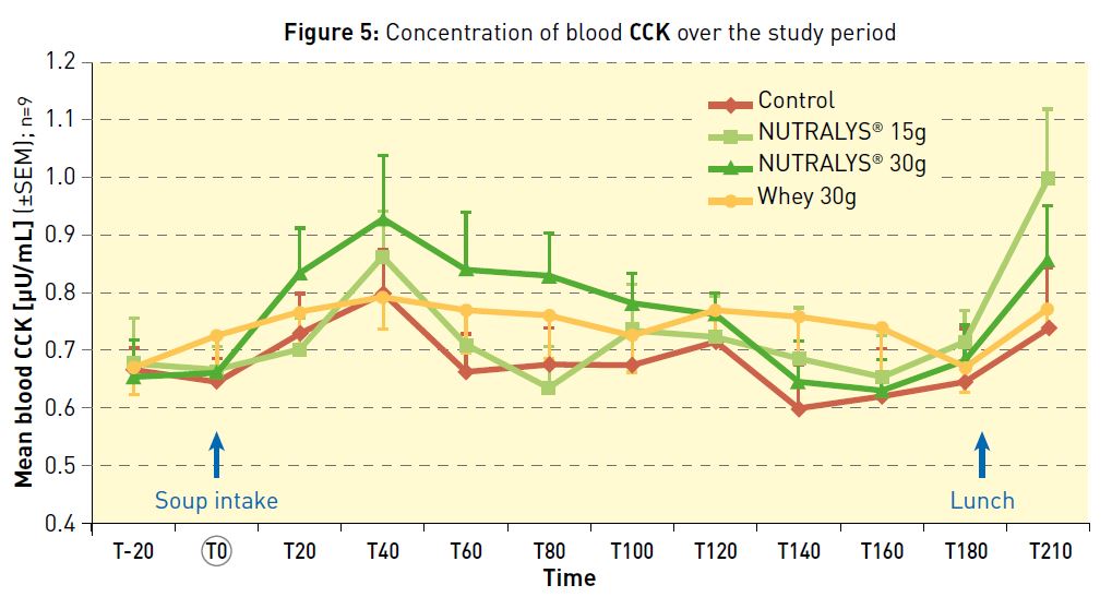 Impact of the vegetable pea protein Concentration of blood