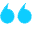 Blue opening quotation marks