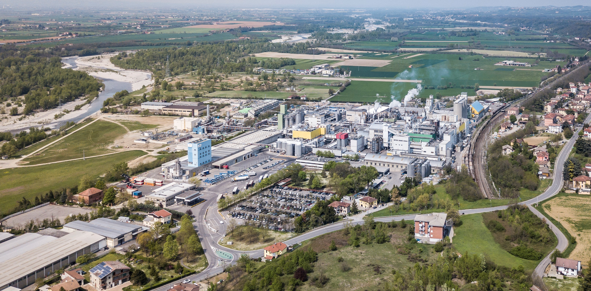 Aerial view of Roquette Cassano plant