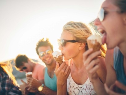 friends eating ice cream
