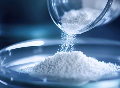 Poudre d’excipient pharmaceutique illustrant l’expertise en formulation et les solutions à base d’excipients.