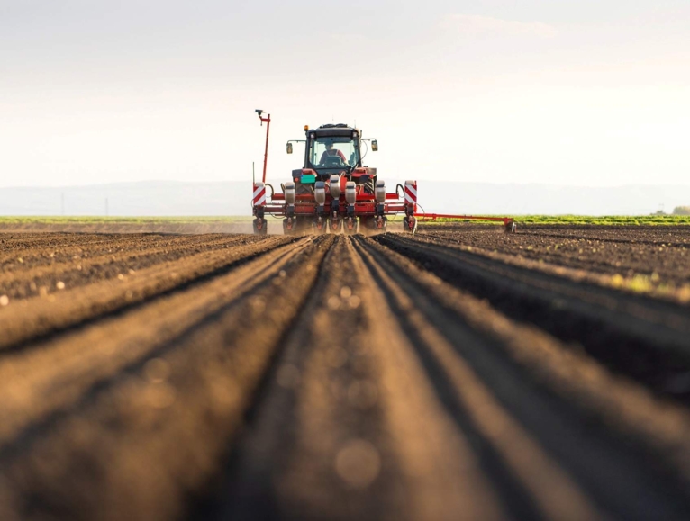 Tractor in a field