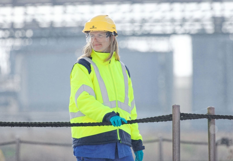lady at roquette plant in france