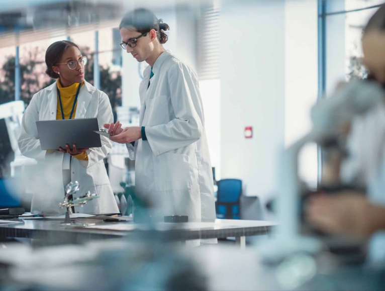 scientists working together in a lab