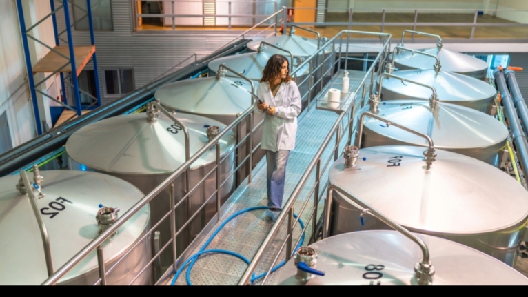 women in fermentation room